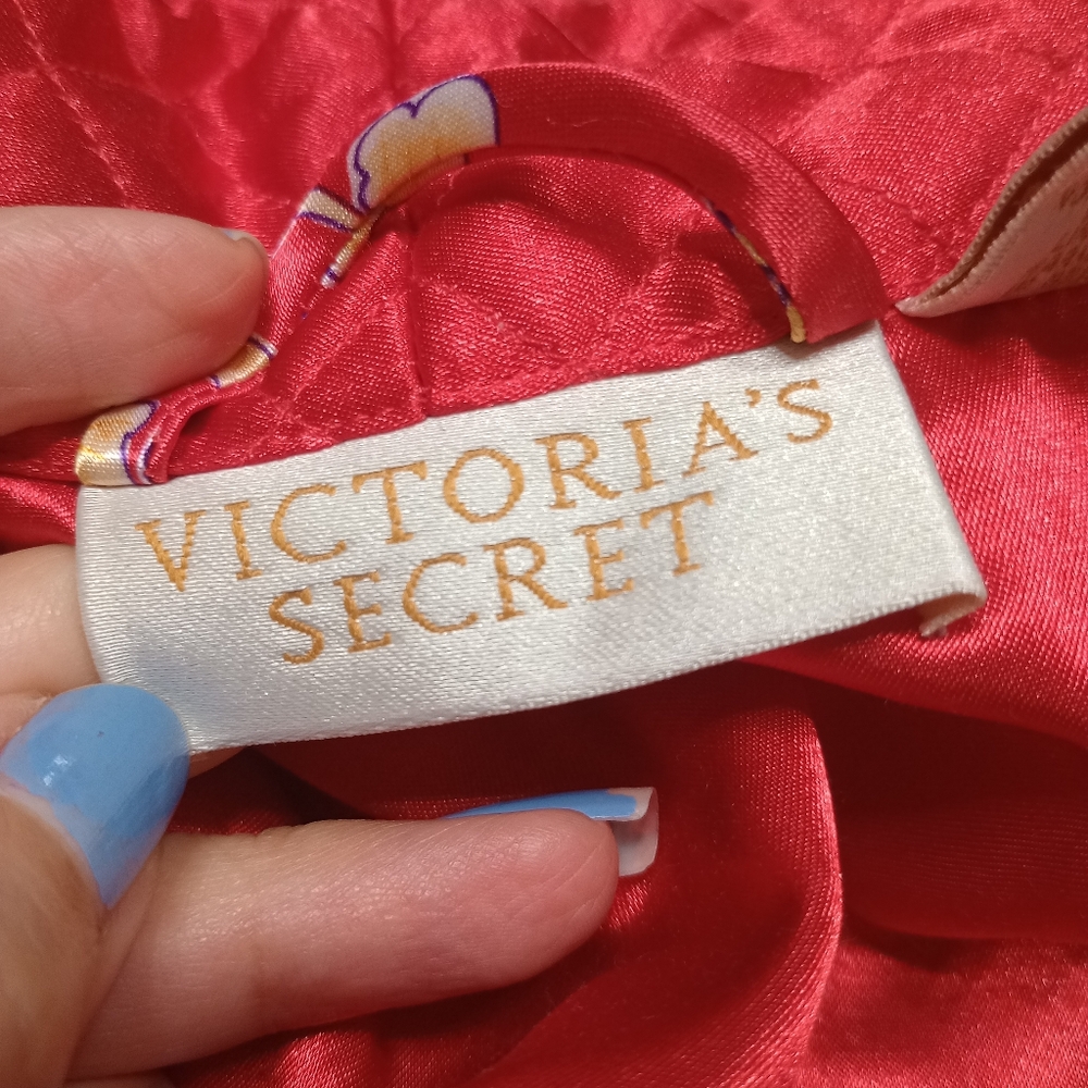 vintage Victoria's Secret gold label Satin Floral Loungewear Maxi Kimono Robe - Picture 4 of 10